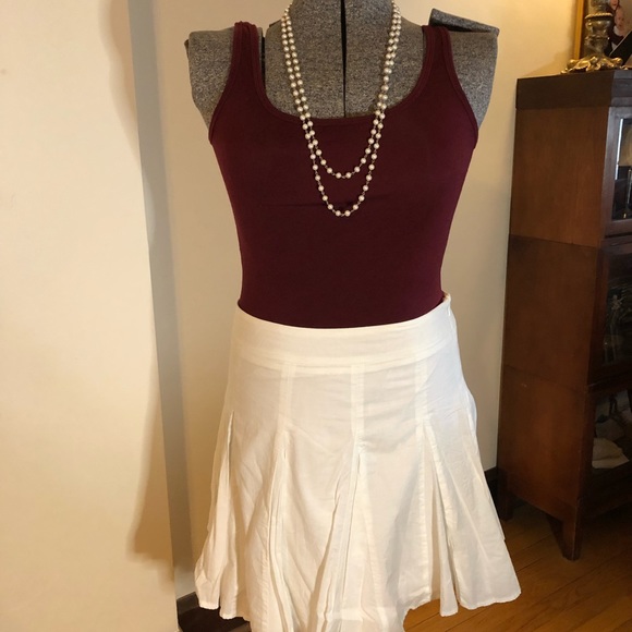 Anthropologie Hei Hei white A-Line mini Skirt Cotton size 4 - Picture 2 of 7